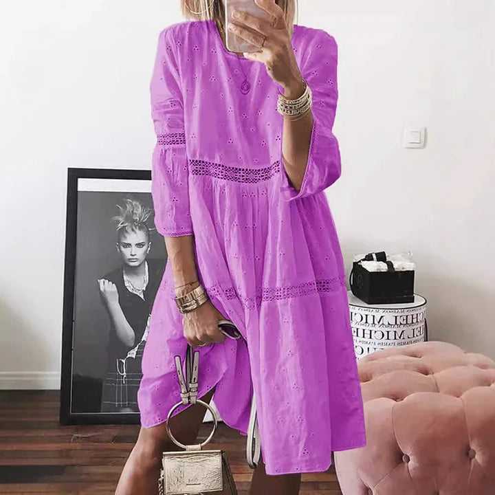 Lenna Lace Trim Midi Dress