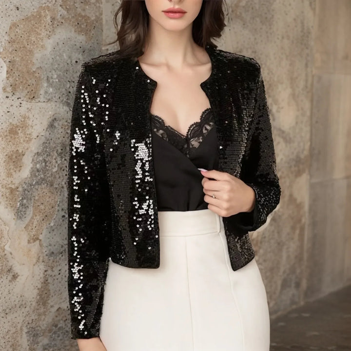 Celeste Open Front Sequin Jacket