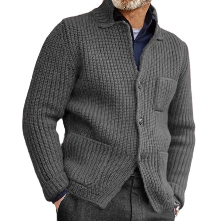 Gareth Ribbed Knit Cardigan