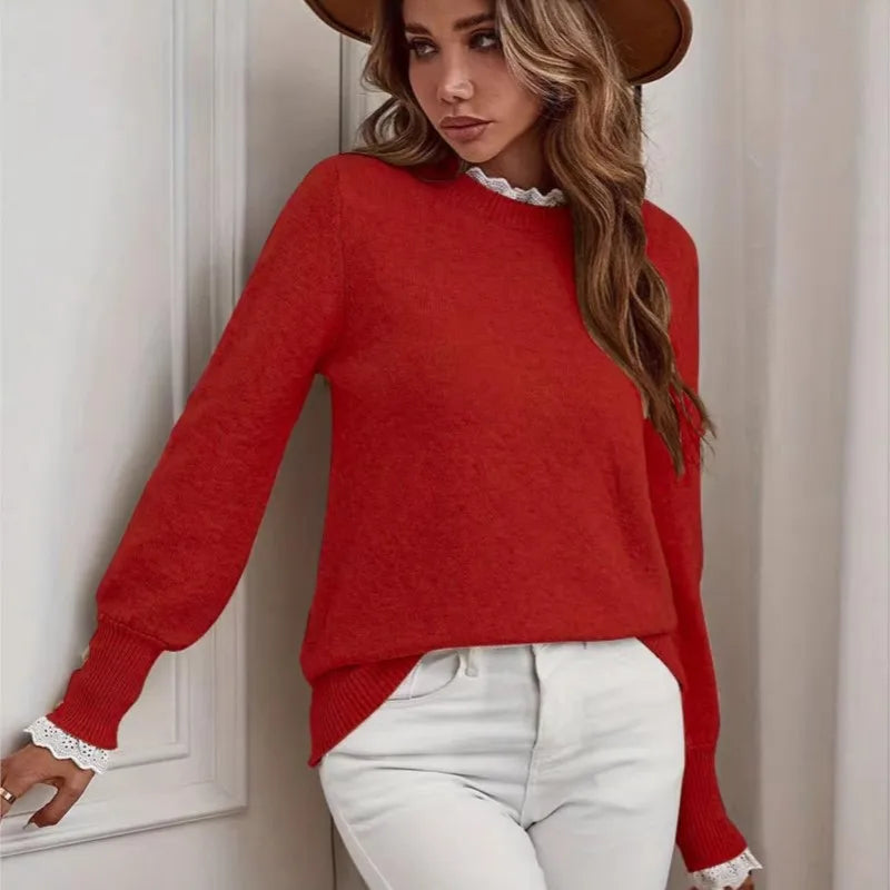 Fenwick Lace Trim Pullover