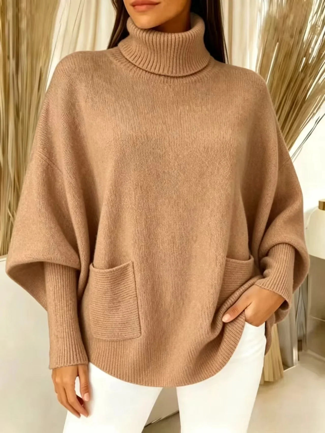 Simone Turtleneck Batwing Sweater