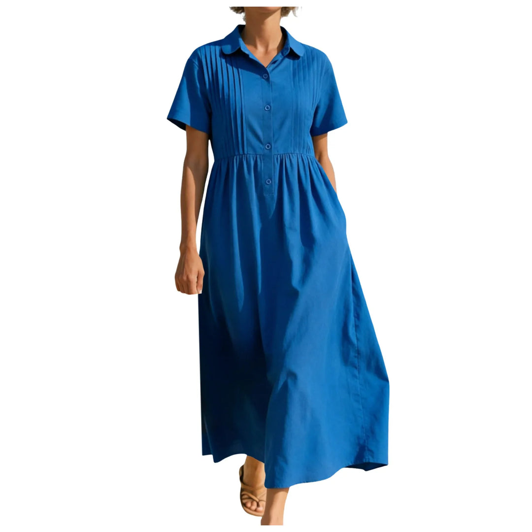 Andrea Button Front Midi Dress