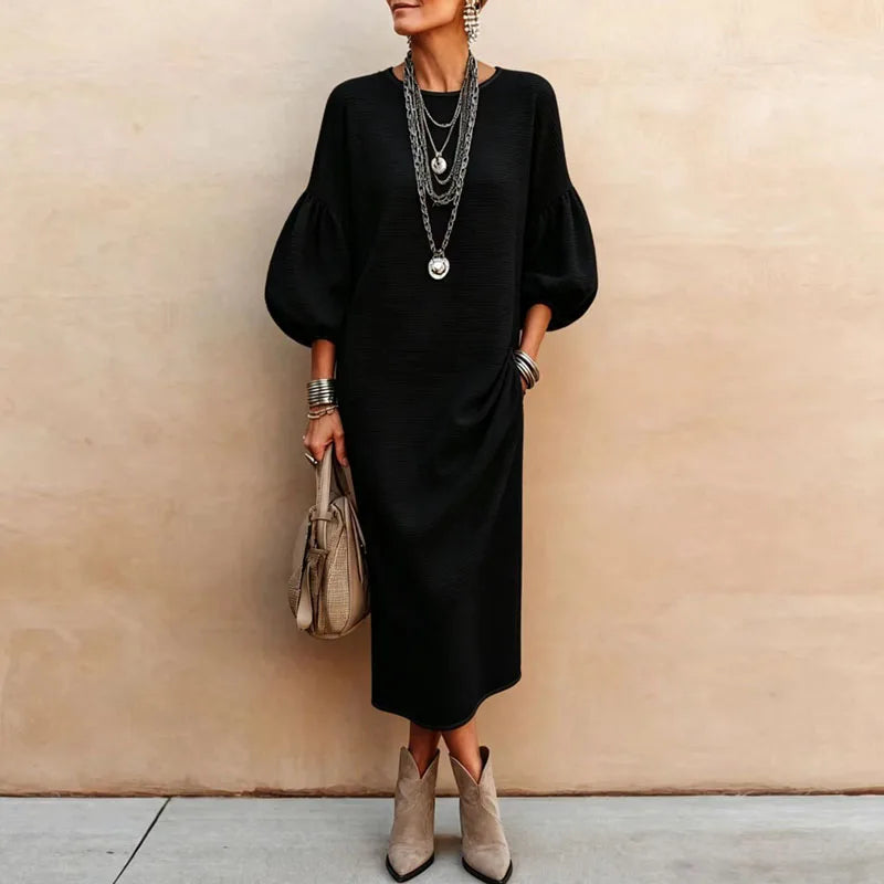 Odile Lantern Sleeve Maxi Dress
