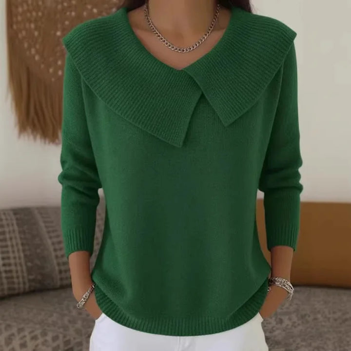 Genevieve Fold Collar Sweater