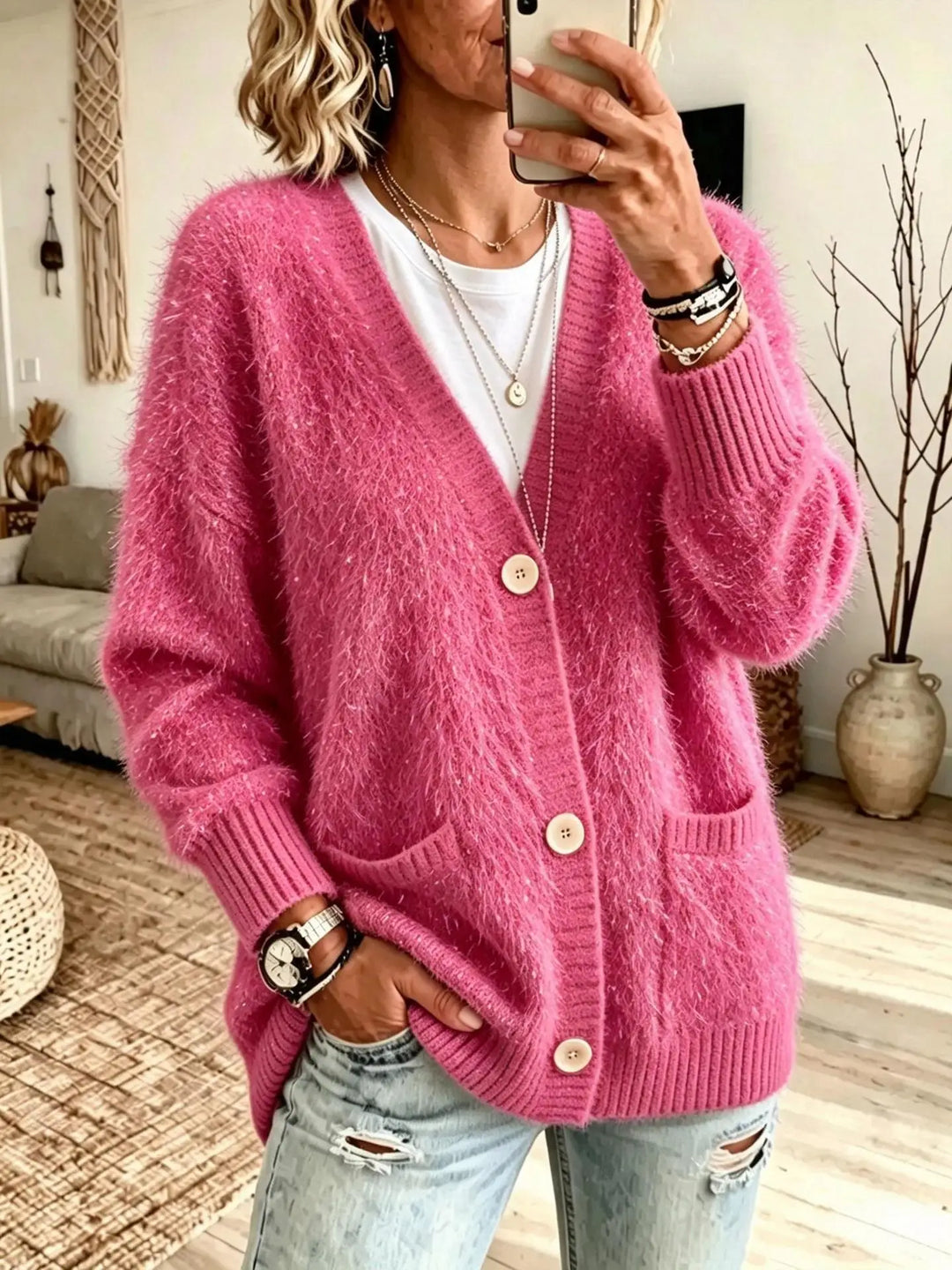 Sabine Button Front Cardigan