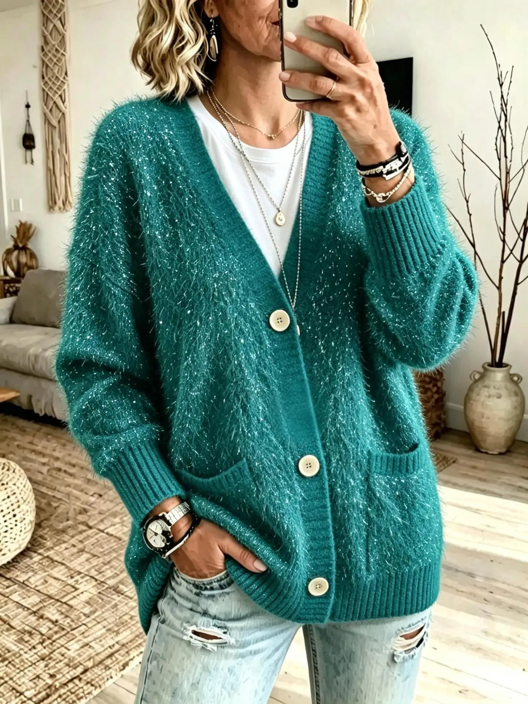 Sabine Button Front Cardigan