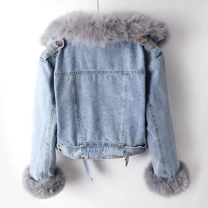 Dania Faux Fur Denim Jacket
