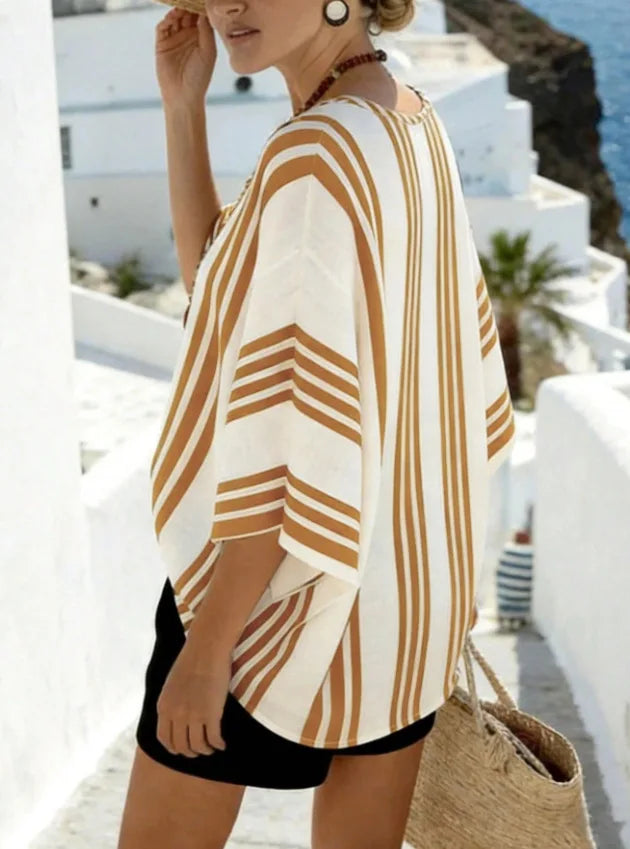 Maeve Batwing Stripe Blouse