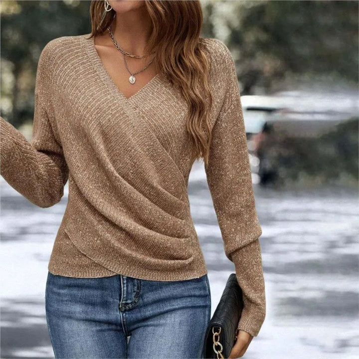 Rowena Crossover V-Neck Sweater