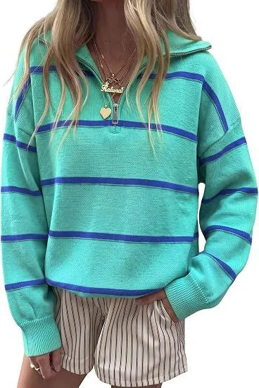 Saskia Striped Knit Pullover