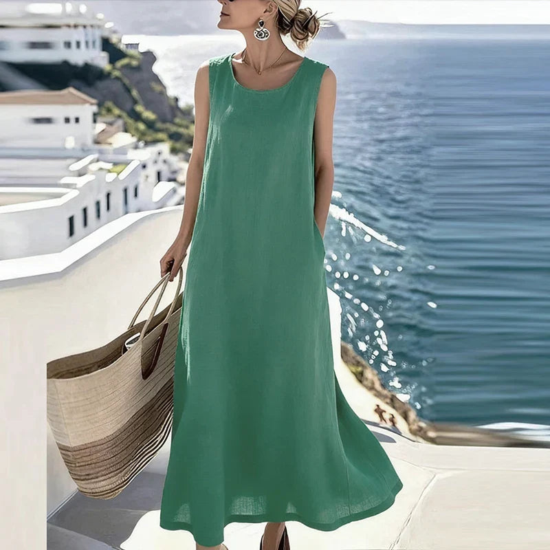 Sofia Elegant Sleeveless Maxi Dress