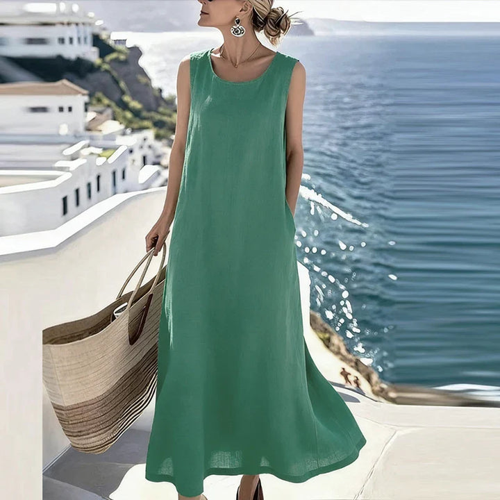 Sofia Elegant Sleeveless Maxi Dress