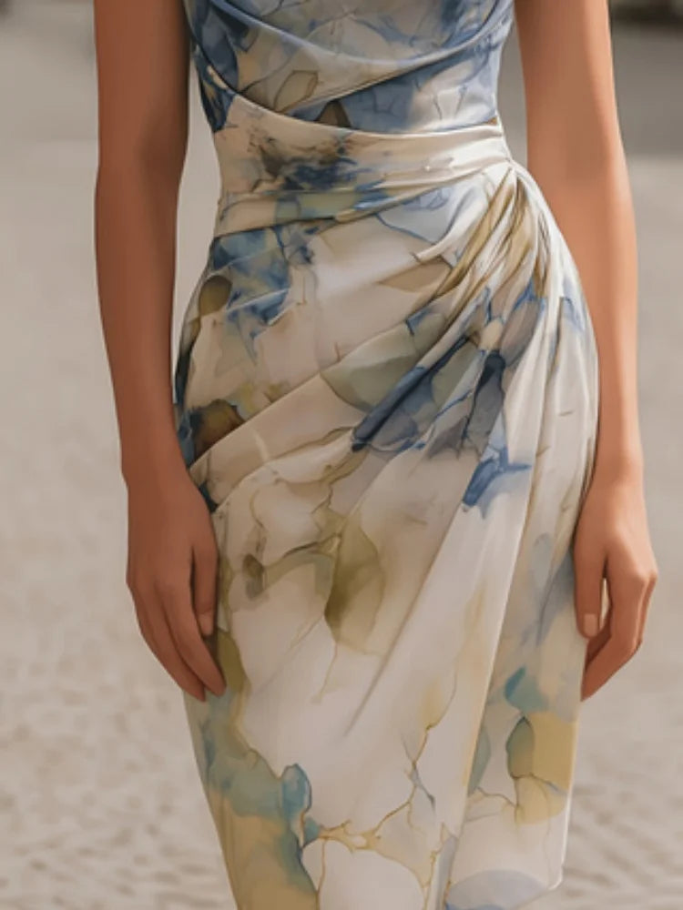 Veronica Cowl Neck Midi Dress