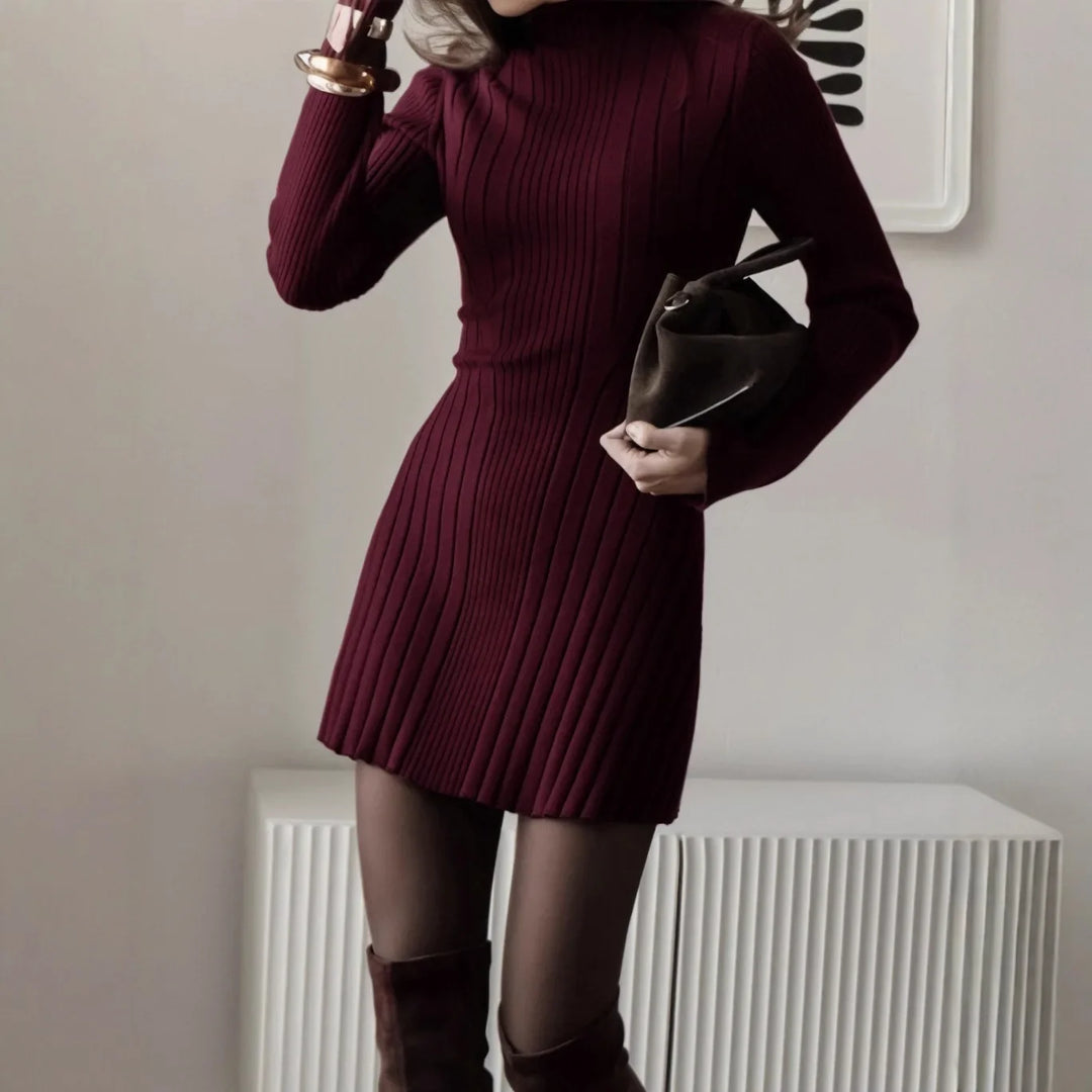 Larkin Mock Neck Sweater Dress