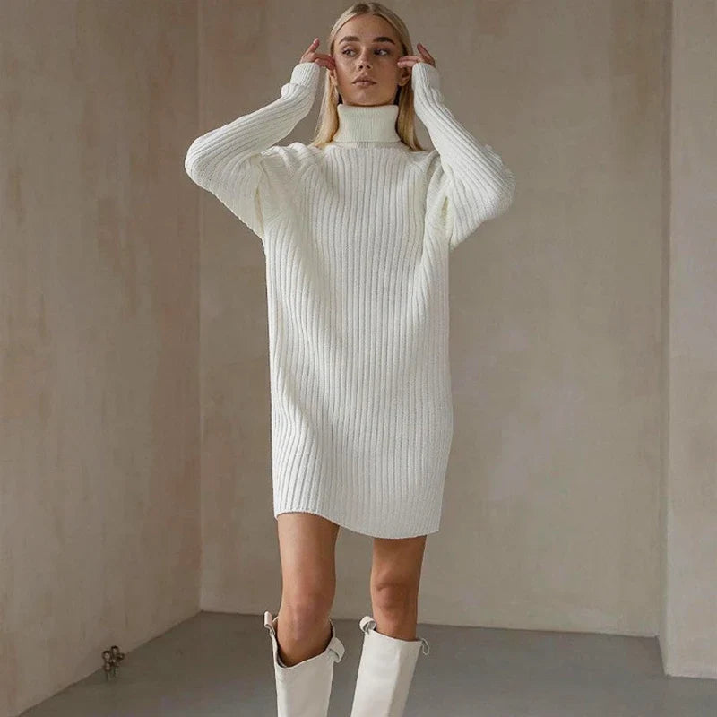 Laurel High Neck Sweater Dress