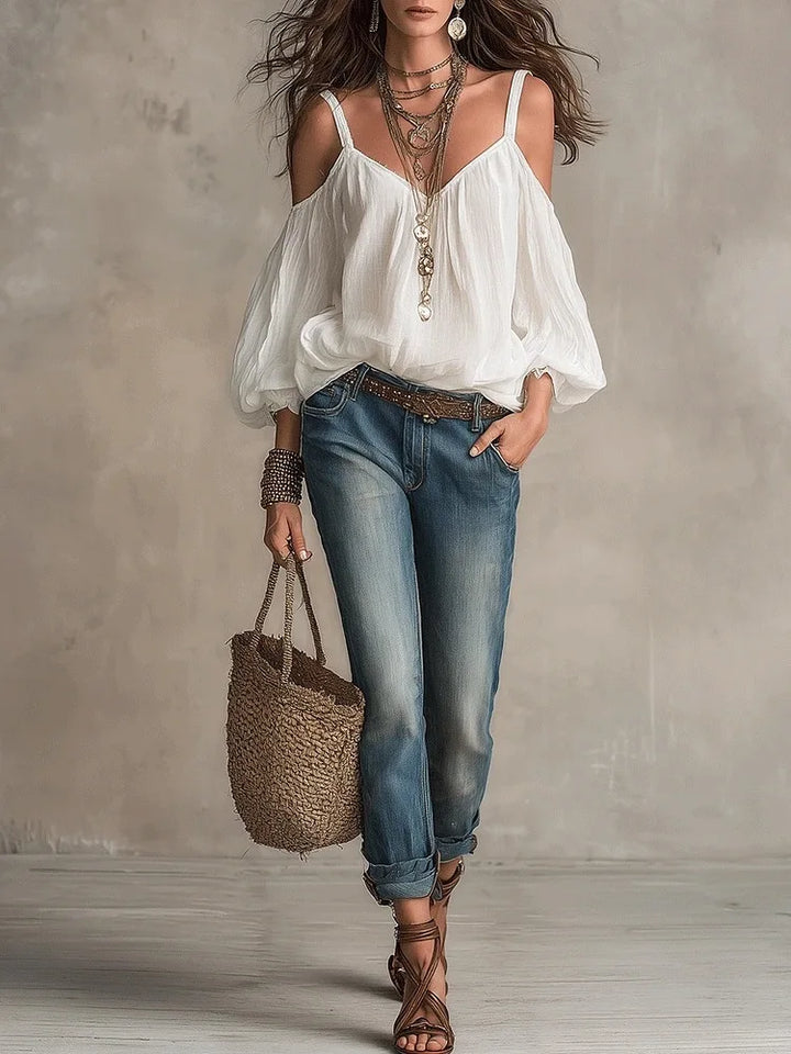Madeline Off Shoulder Boho Blouse