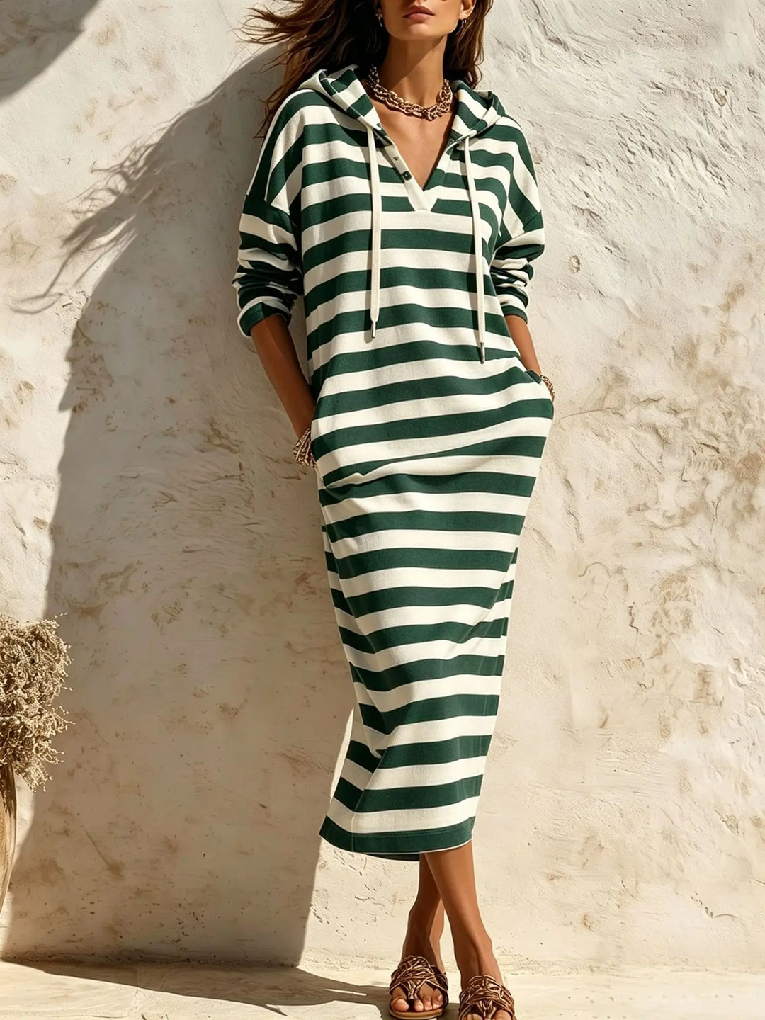 Blythe Striped Hoodie Dress