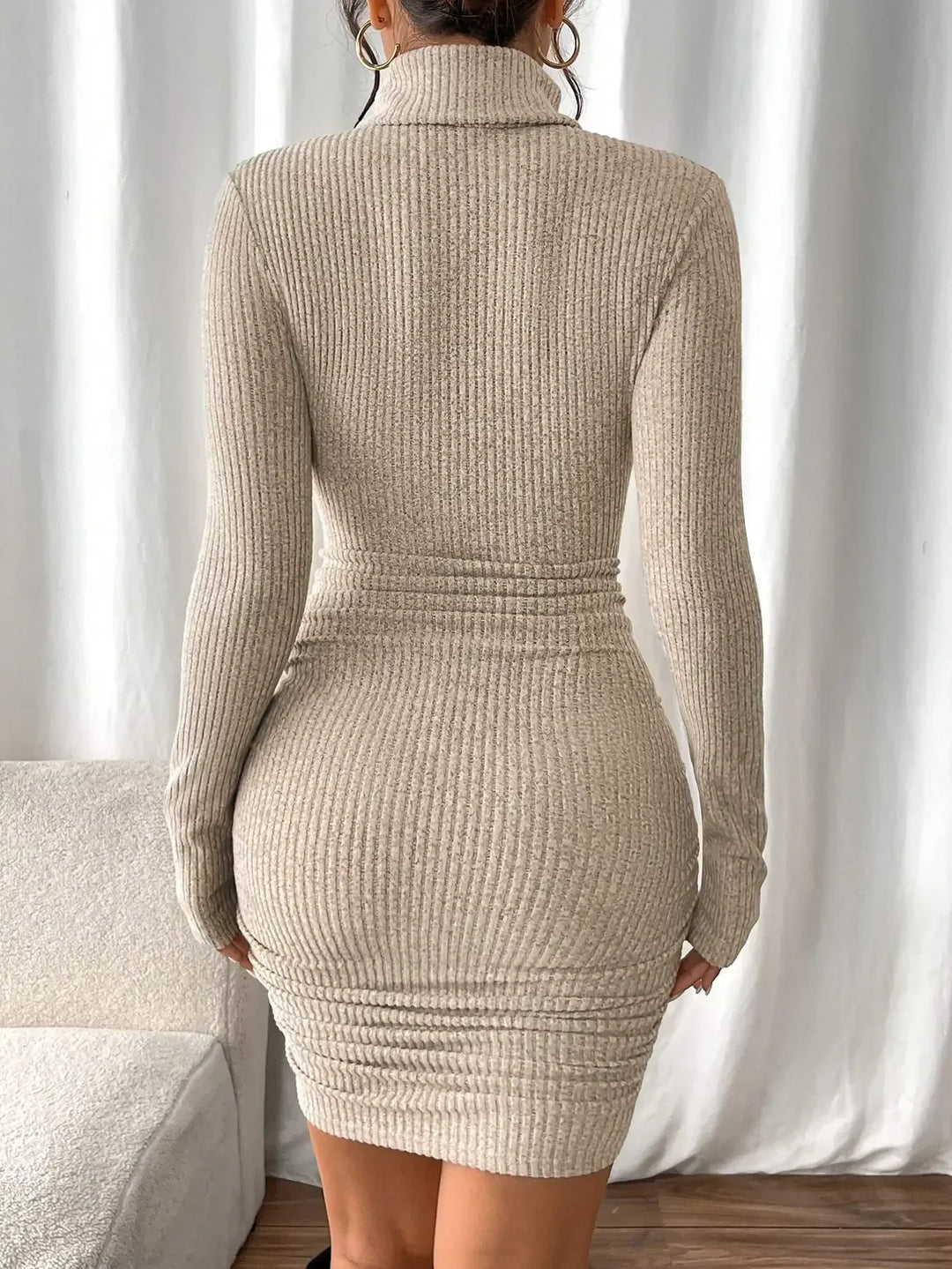 Larkin Ribbed Turtleneck Dress