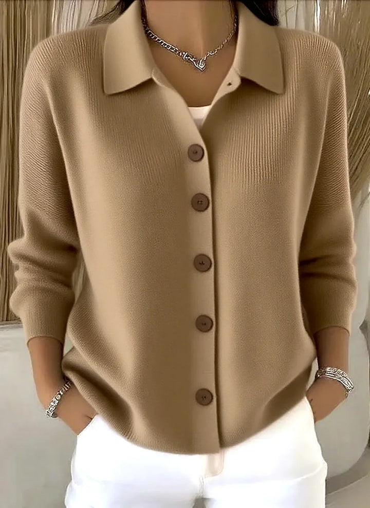 Lauren Collared Knit Cardigan