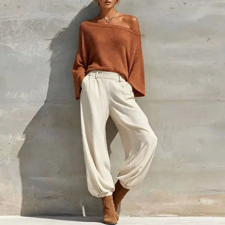 Aveera Knit One Shoulder Set