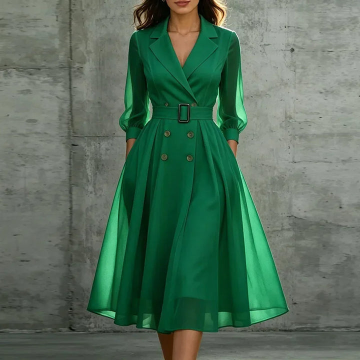 Aveera Double Breasted Midi Dress