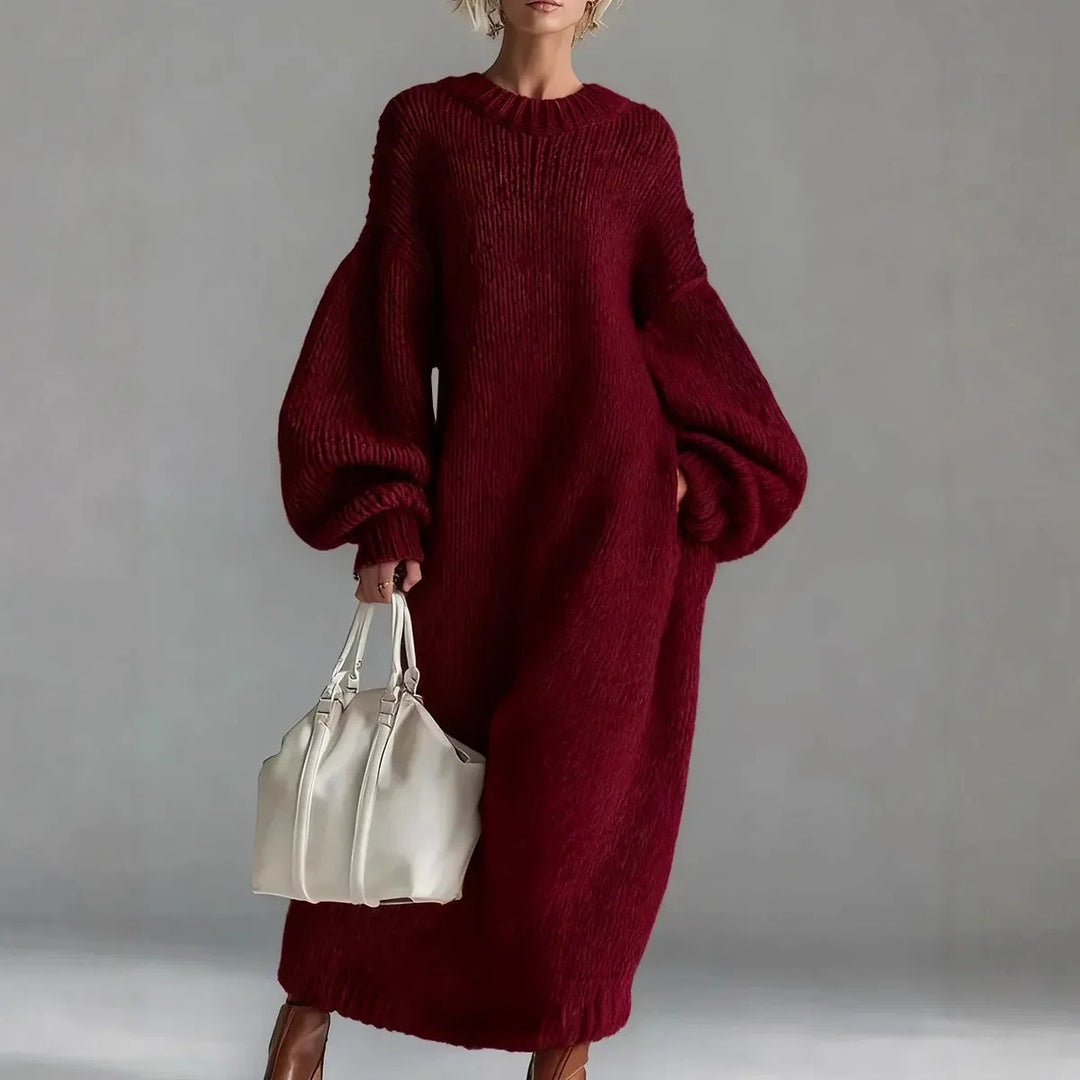 Alveera Chunky Knit Sweater Dress
