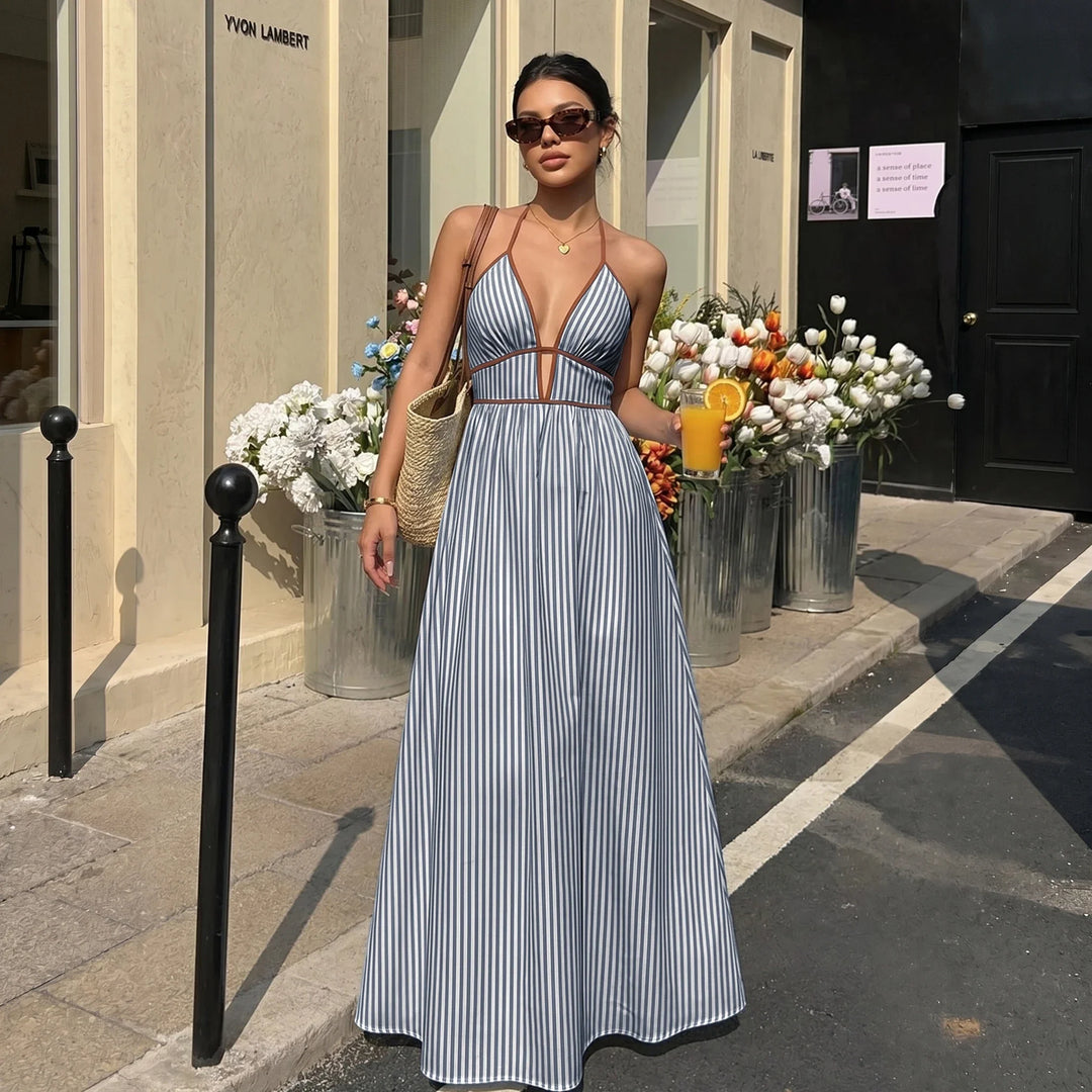 Winora Flowing Halter Neck Maxi Dress