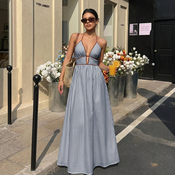 Winora Flowing Halter Neck Maxi Dress