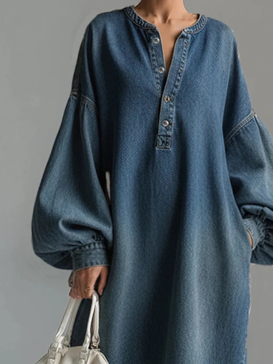 Linnea Relaxed Denim Maxi Dress