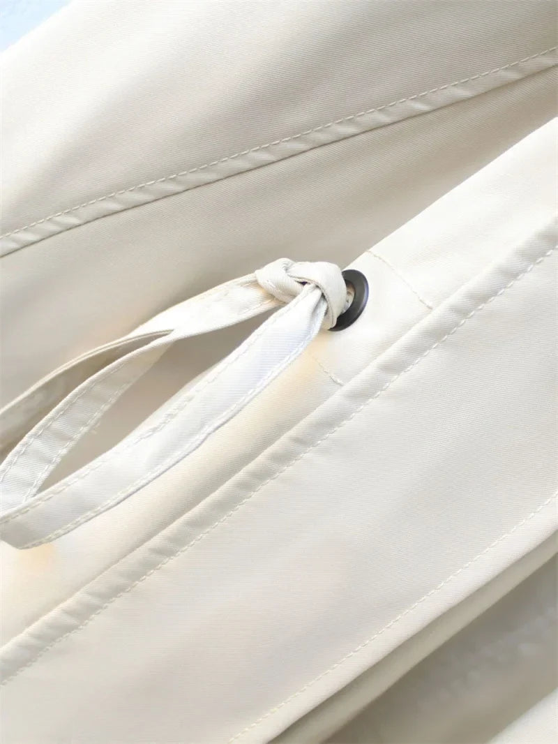 Marisette Contrast Collar Trench