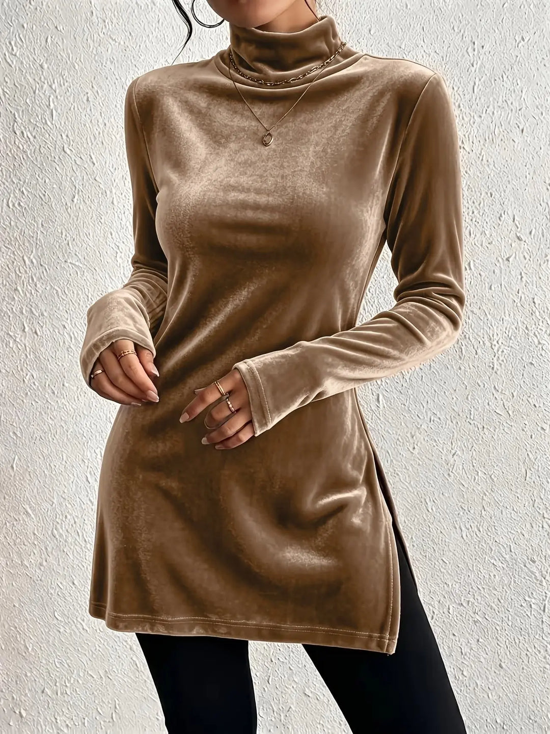 Elsbeth Mock Turtleneck Top