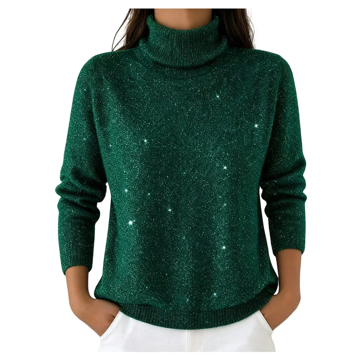 Isolde Turtleneck Shimmer Sweater