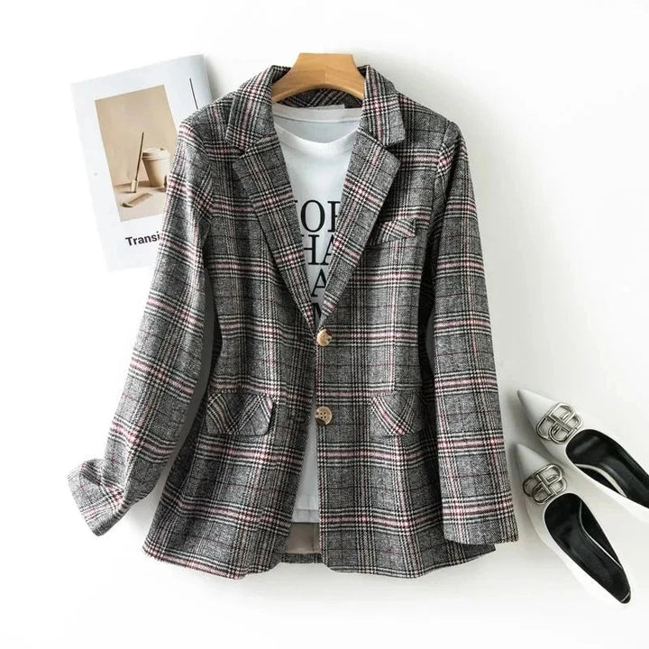 Penelope Plaid Tailored Blazer