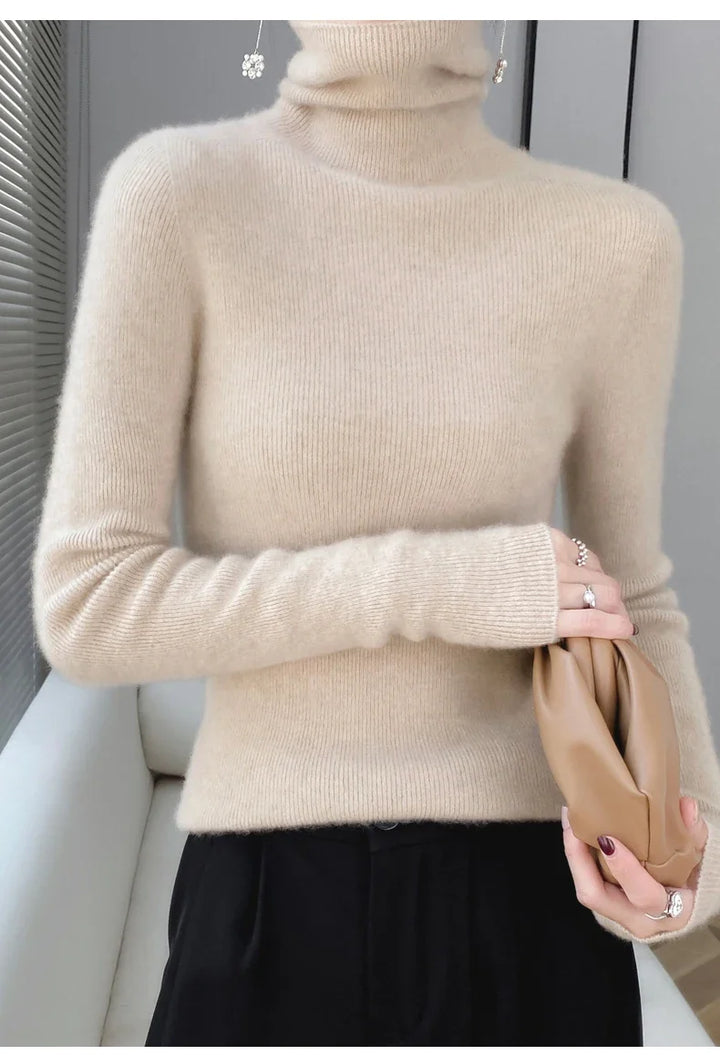 Elowen Ribbed Turtleneck Sweater