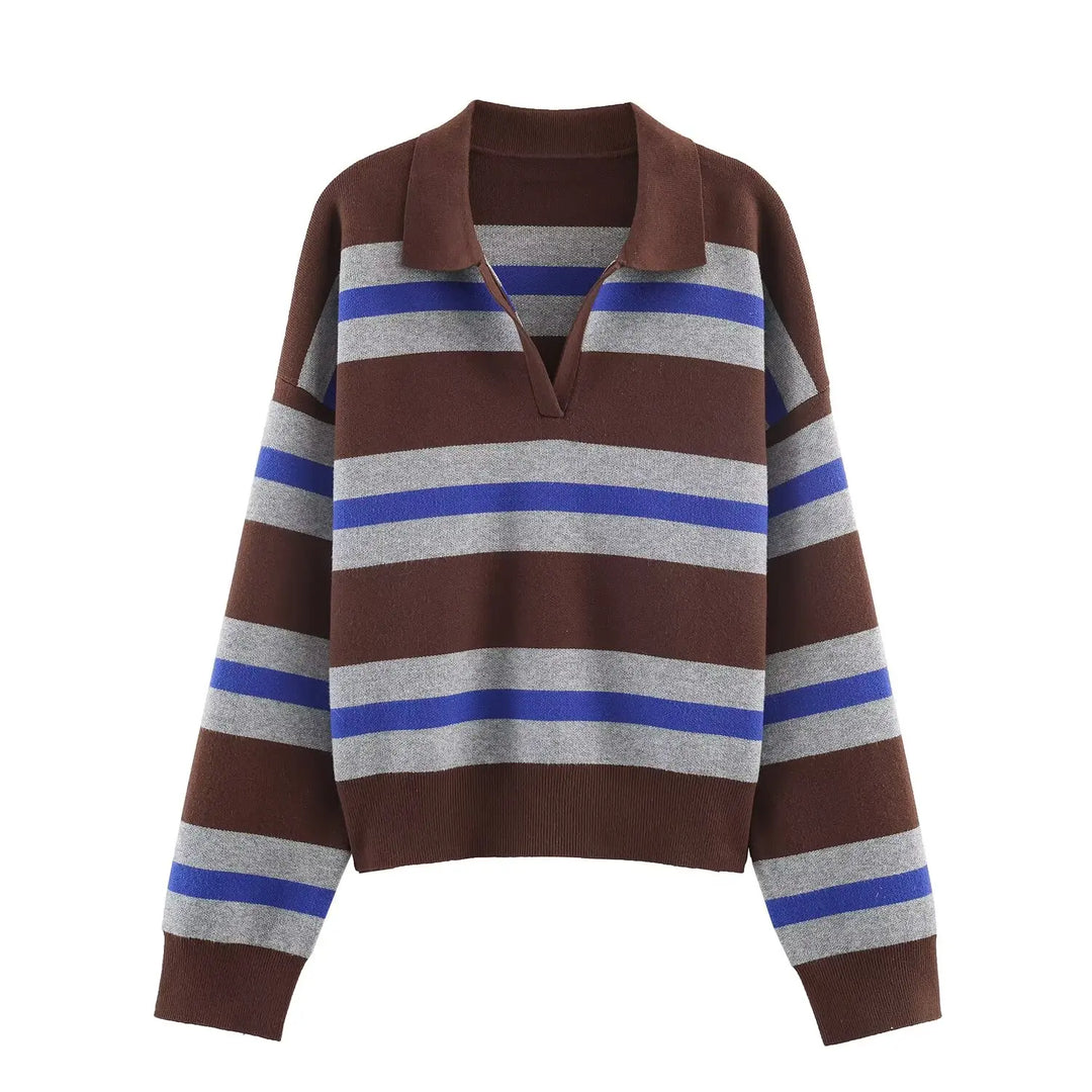 Imogen Johnny Collar Polo Sweater