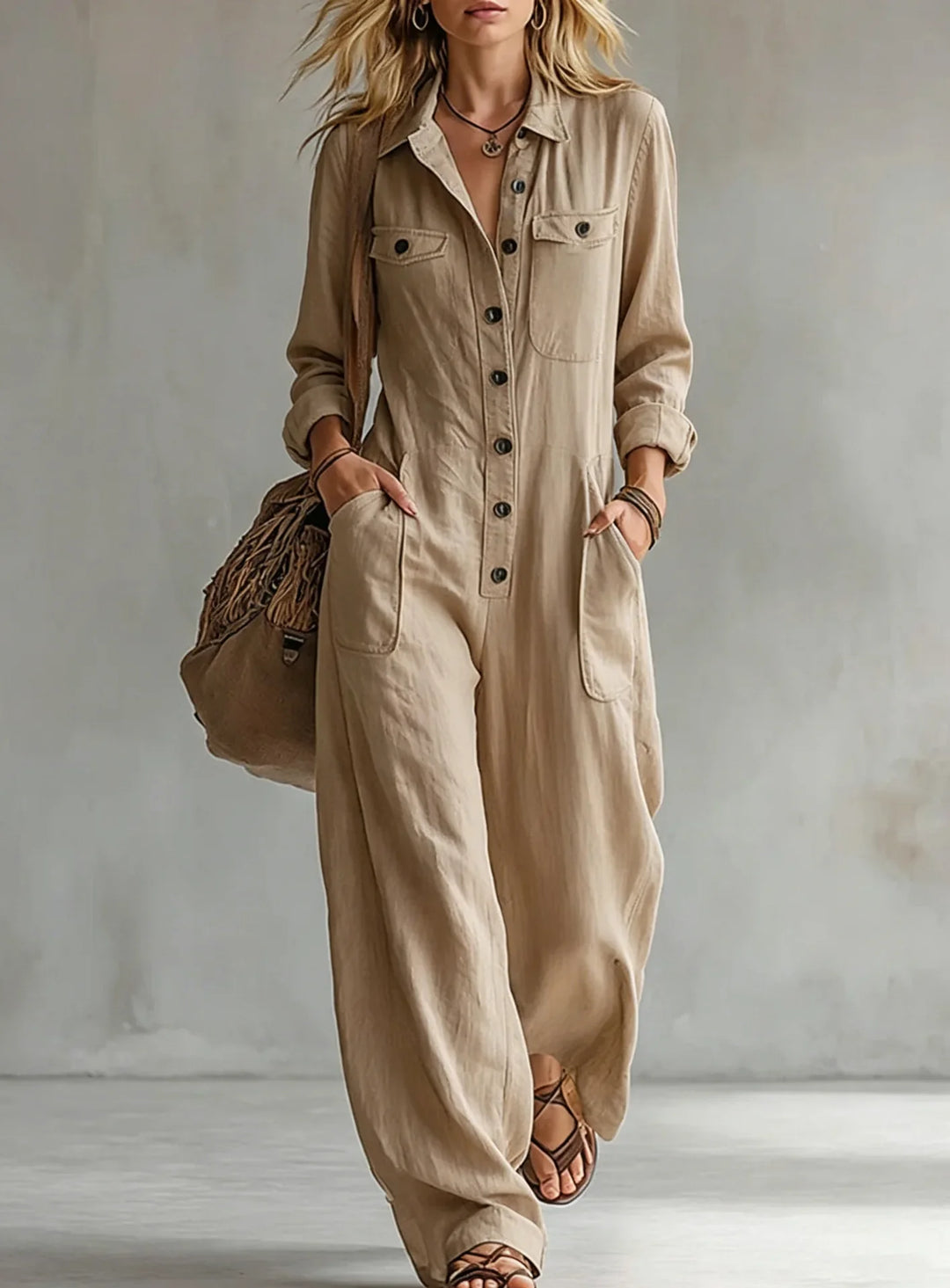 Lorelei  Wide Leg Utility Jumpsuit