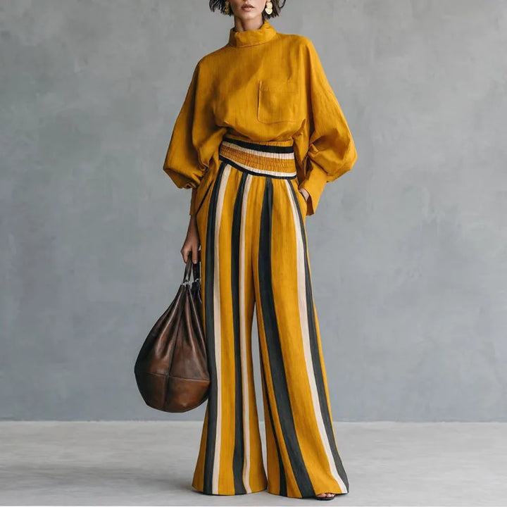 Nora Relaxed Striped Pant Set