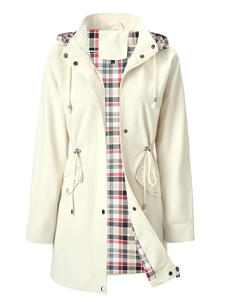 Antonia Drawstring Waist Rain Jacket