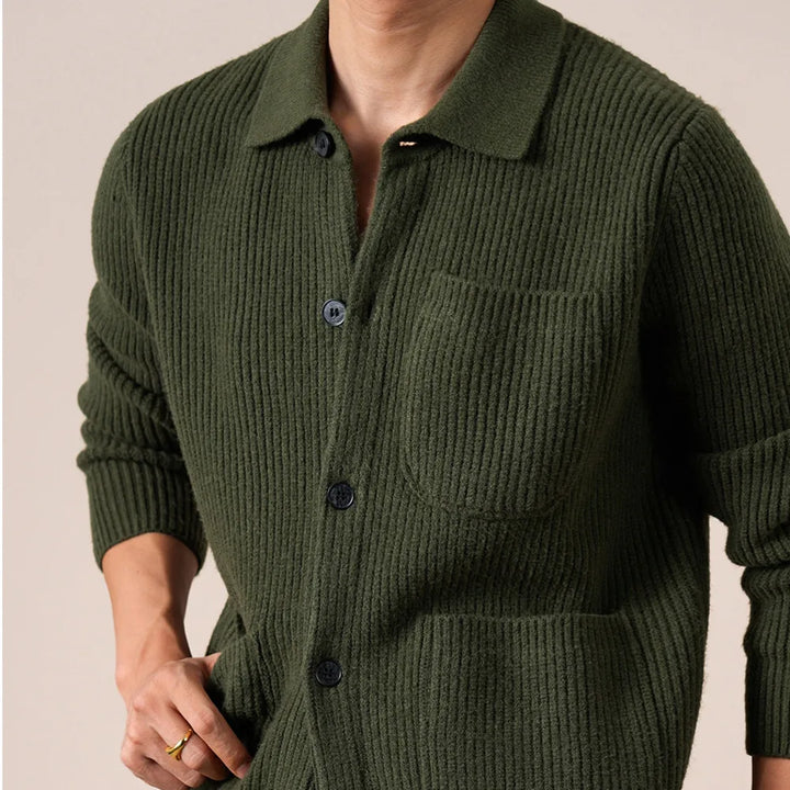 Bartholomew Ribbed Knit Cardigan
