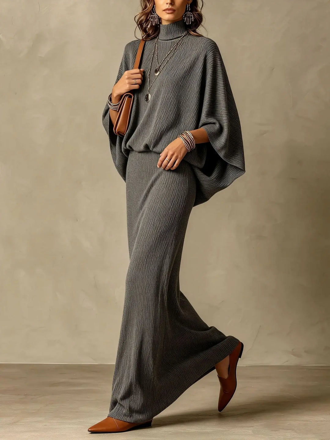 Genevieve Ribbed Knit Skirt Set