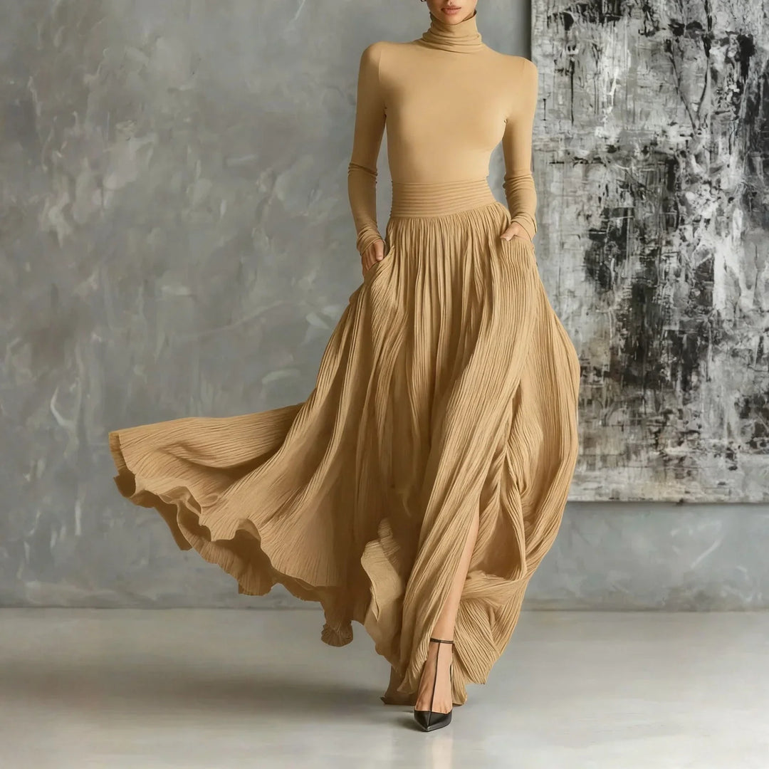 Isabeau Turtleneck Maxi Dress