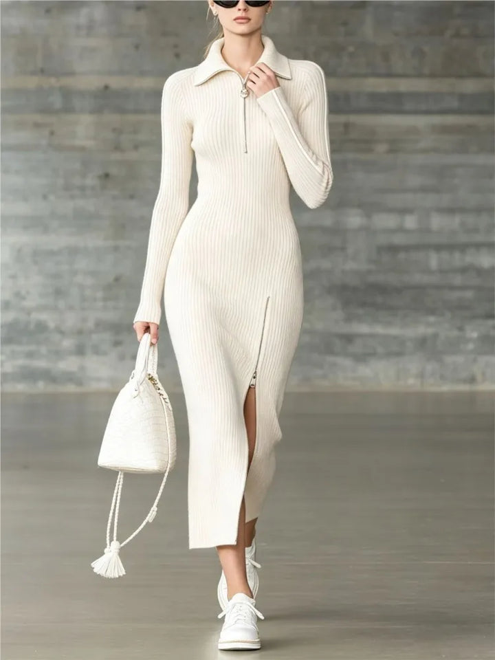 Marcella Ribbed Knit Midi Dress