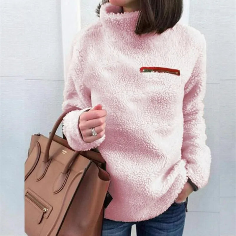 Nadia Sherpa Turtleneck Top