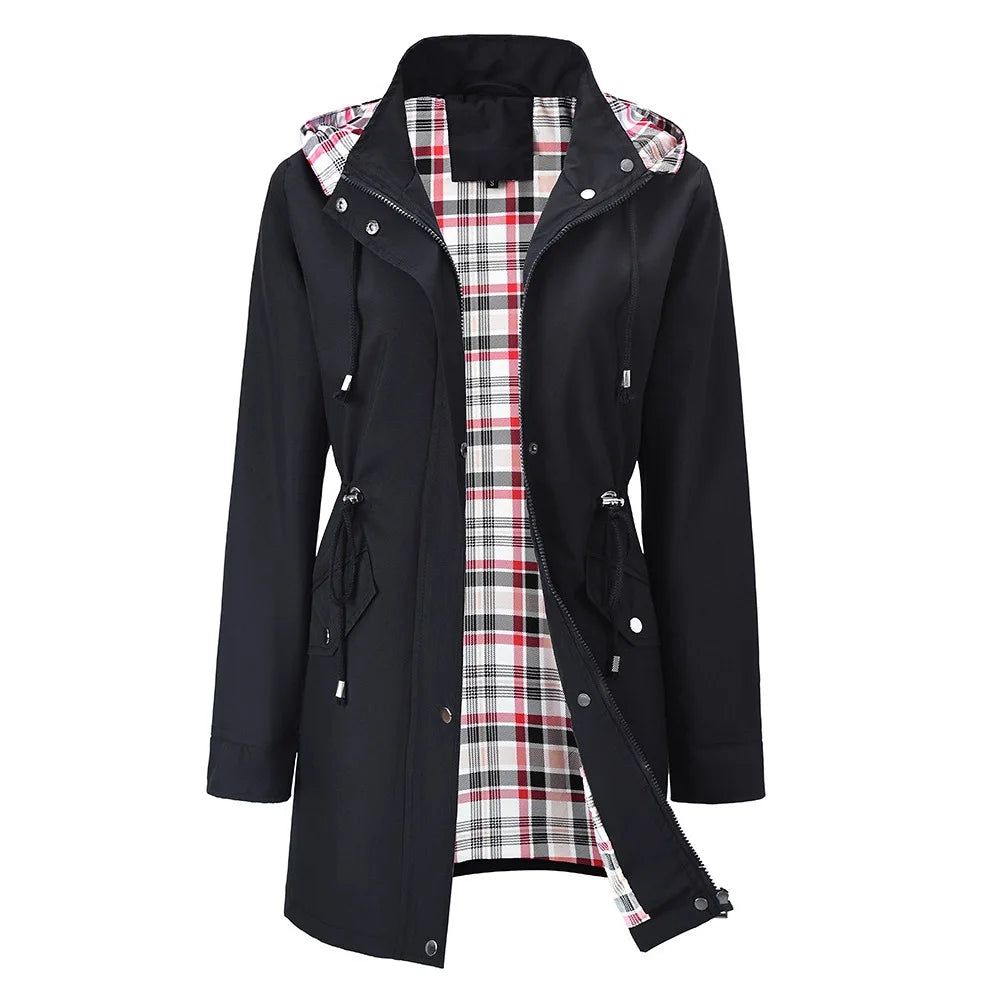 Antonia Drawstring Waist Rain Jacket