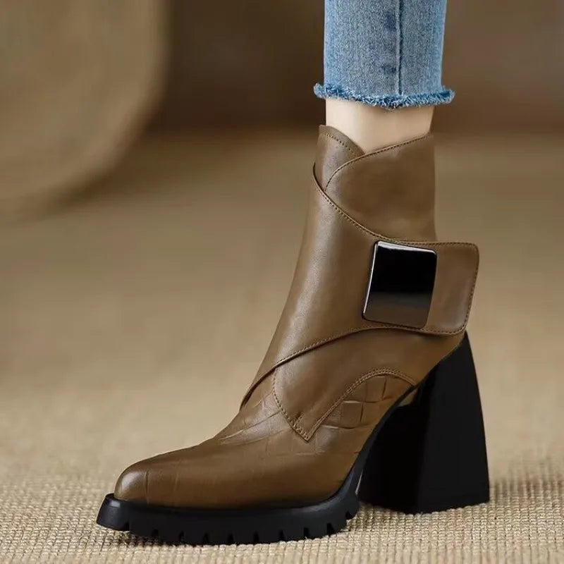 Fenella Buckle Strap Ankle Boots