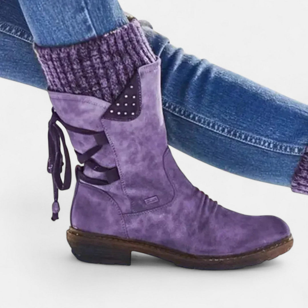 Ingrid Knit Cuff Boots