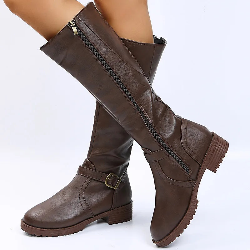 Cassia Side Zip Riding Boots