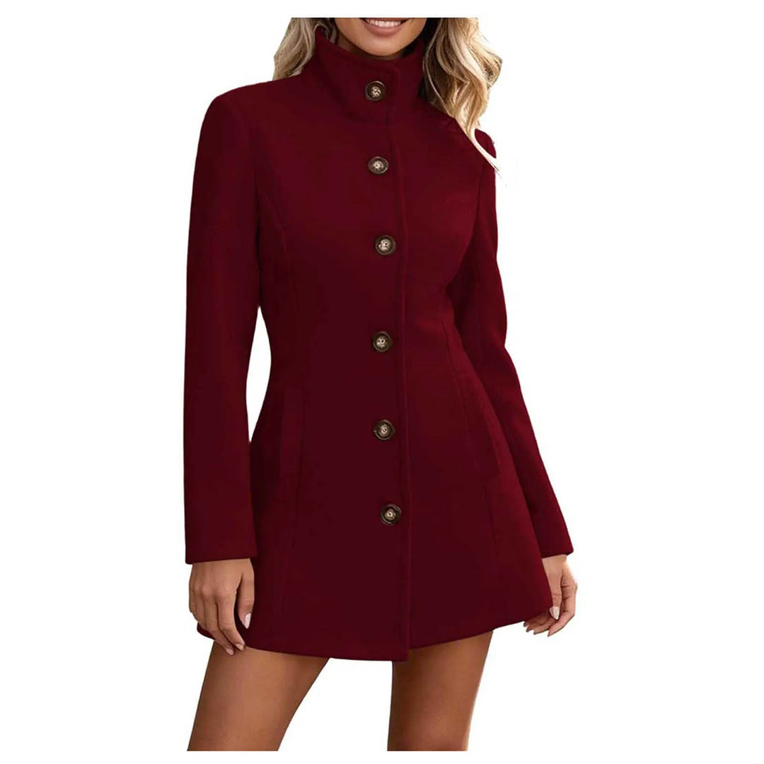 Ines Stand Collar Peacoat