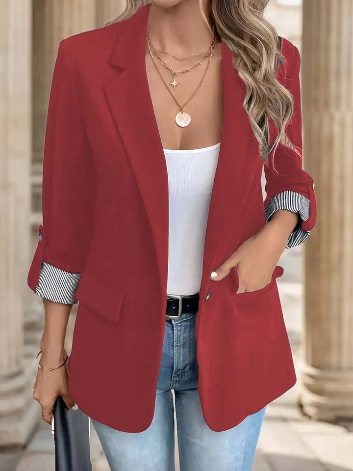 Tatiana Roll Tab Single Breasted Blazer