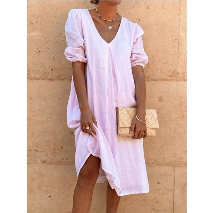 Ginnie Puff Sleeve Midi Dress